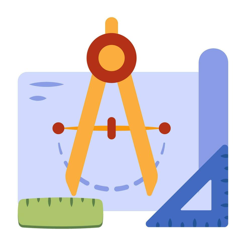 A unique design icon of drafting vector