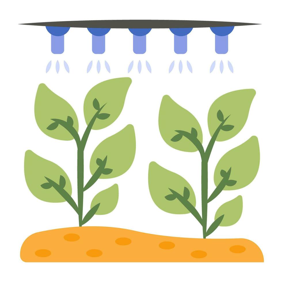 Robot fertilizer icon, editable vector