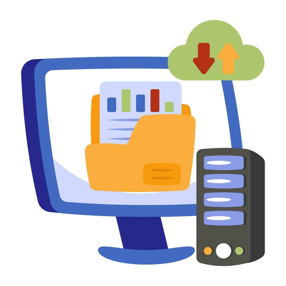 Unique design icon of online folder vector
