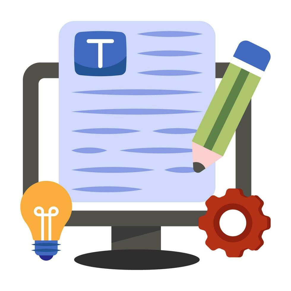 Trendy design icon of content writing vector