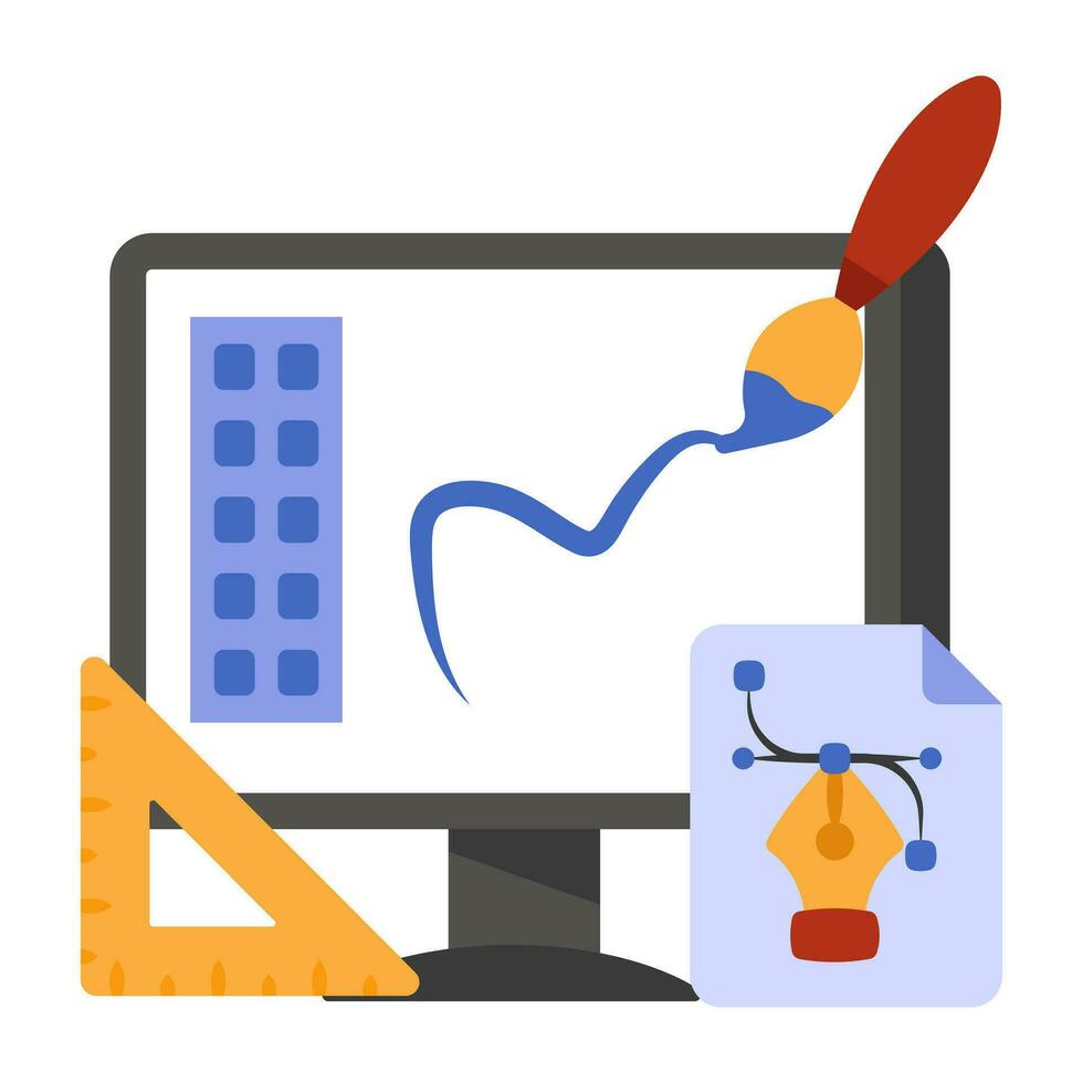 Modern design icon of web design vector