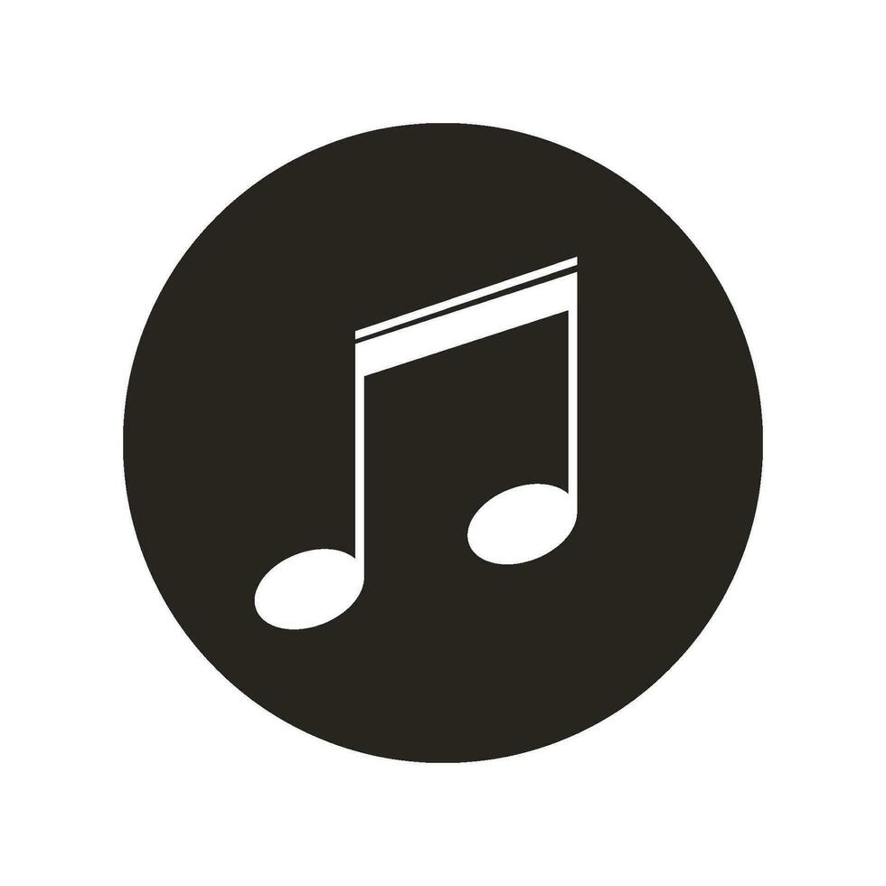Musical note icon vector