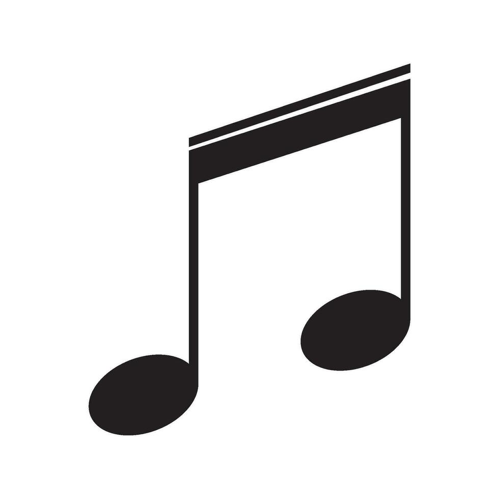 Musical note icon vector