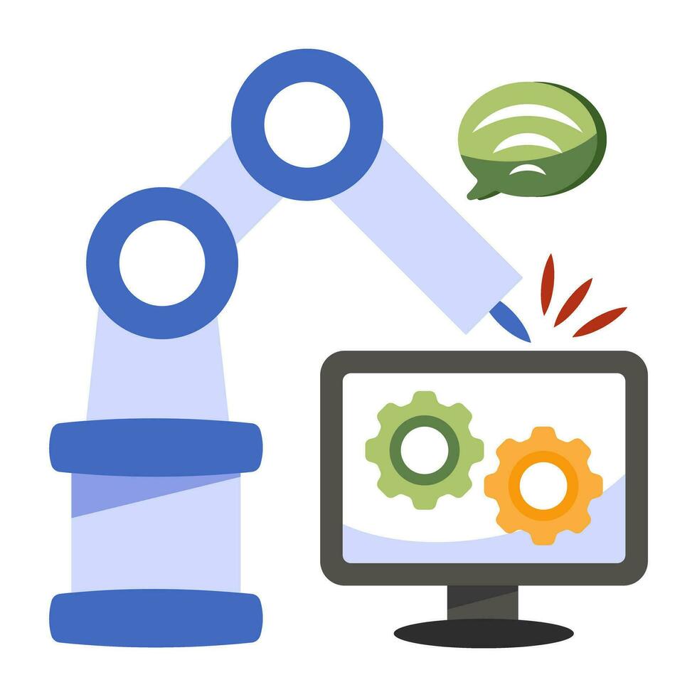 Machine learning icon, editable vector