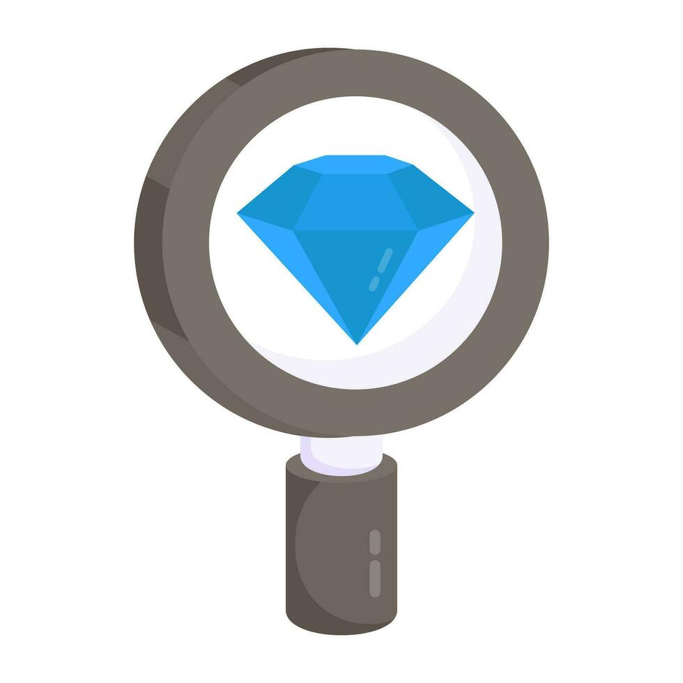 Perfect design icon of search diamond vector