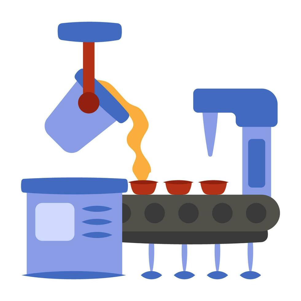 Editable design icon of food automation machine vector