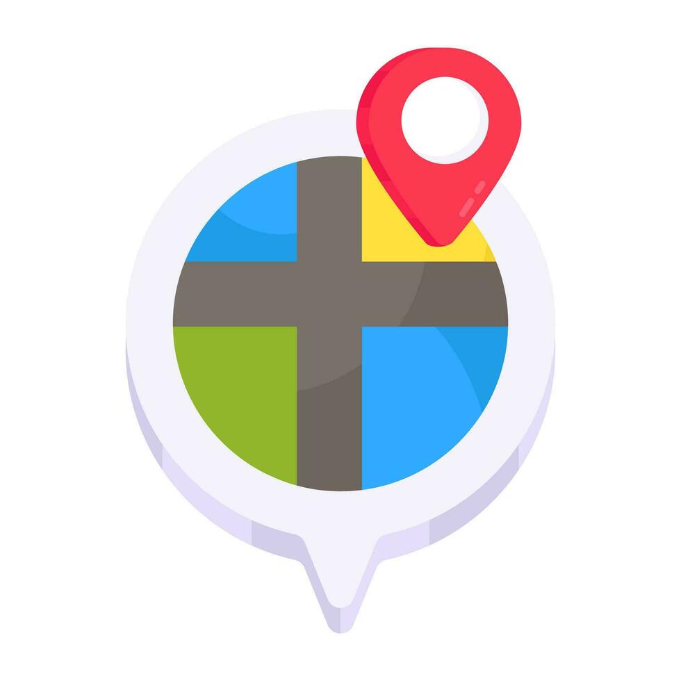 Editable design icon of location pointer vector