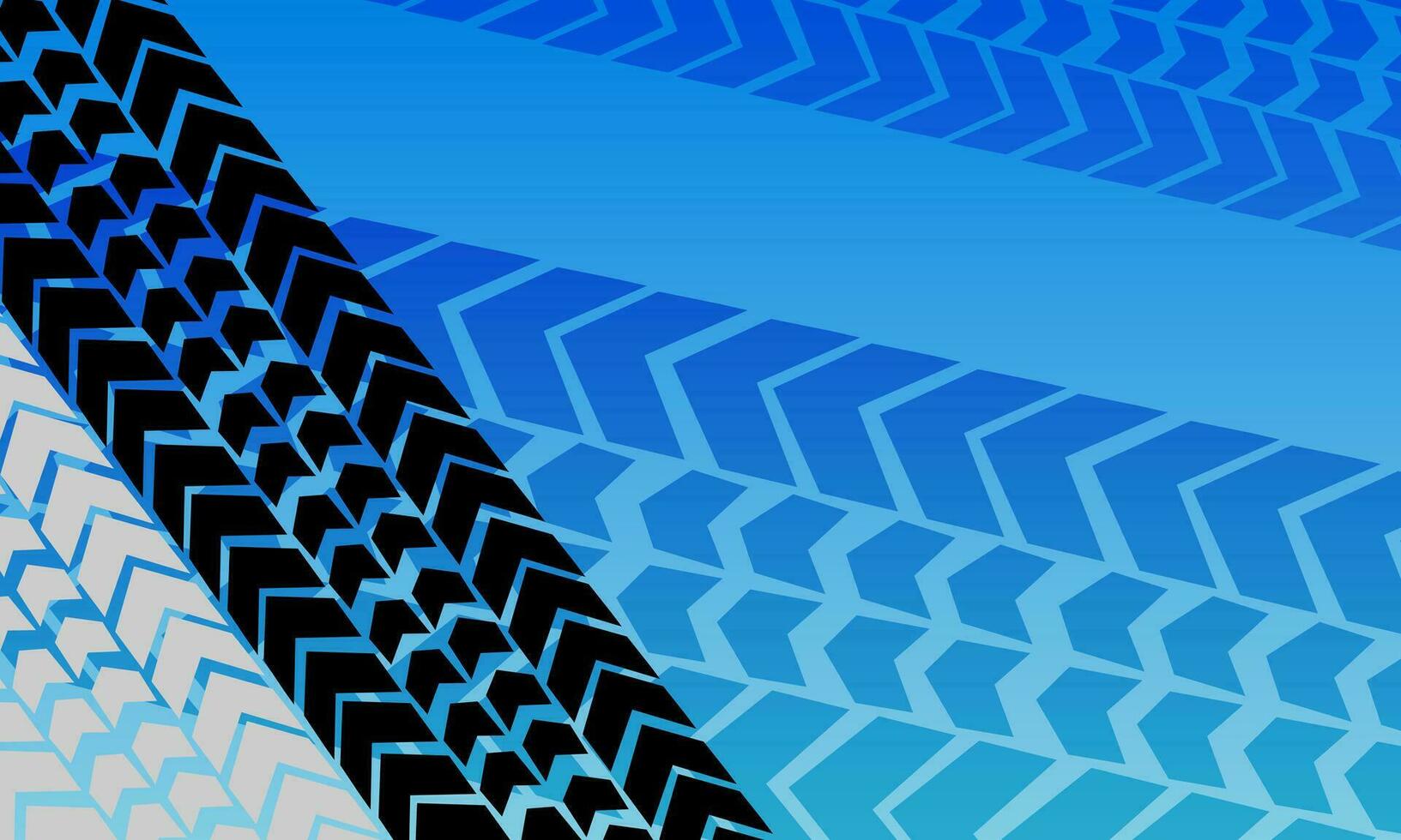 Blue gradient tire tracks background. vector