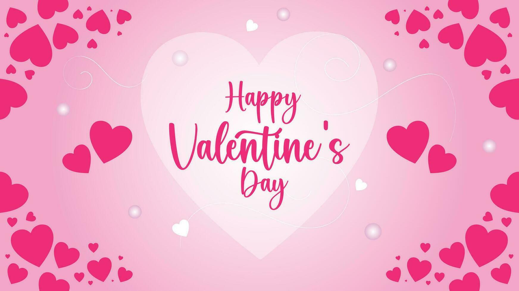 Happy Valentines Day Background Design Template vector