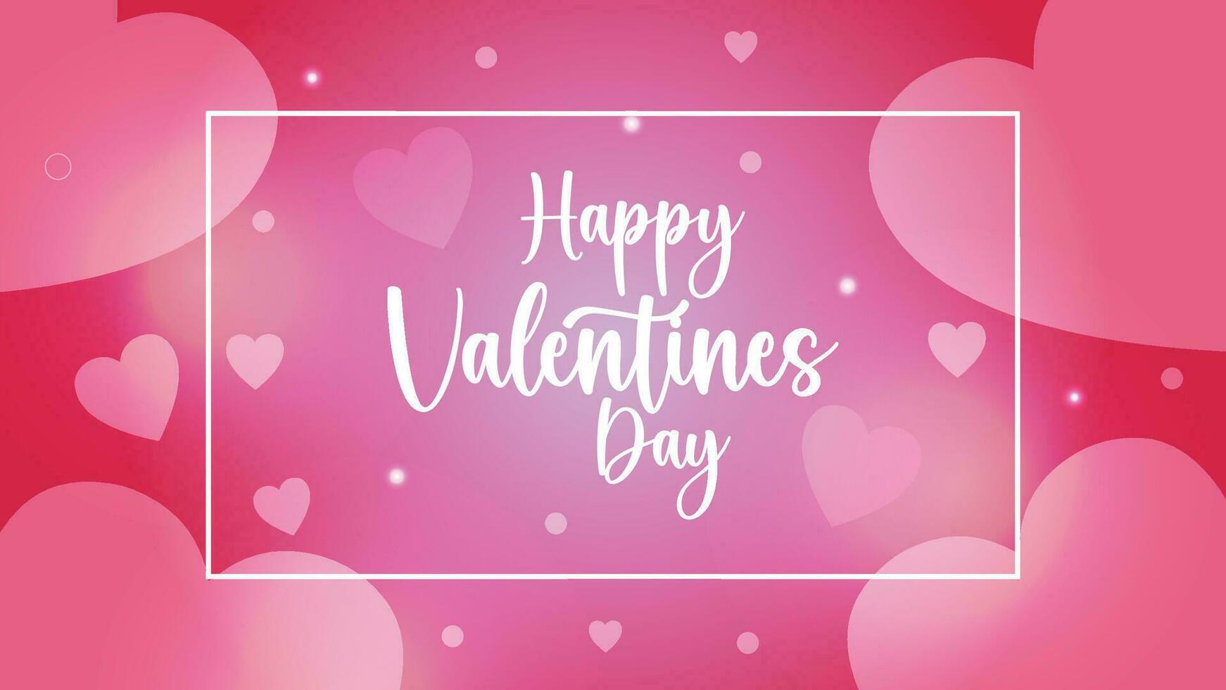 Happy Valentines Day Pink Background Design Template vector