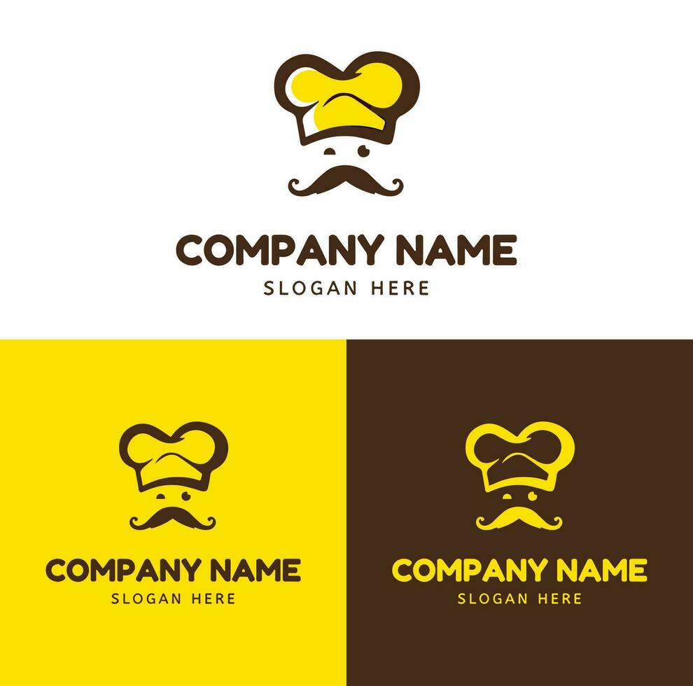 Food Chef restaurant logo design template. Chef logo design. vector