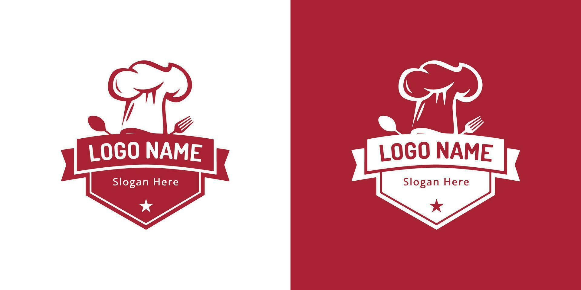 Food Chef restaurant logo design template. Chef logo design. vector