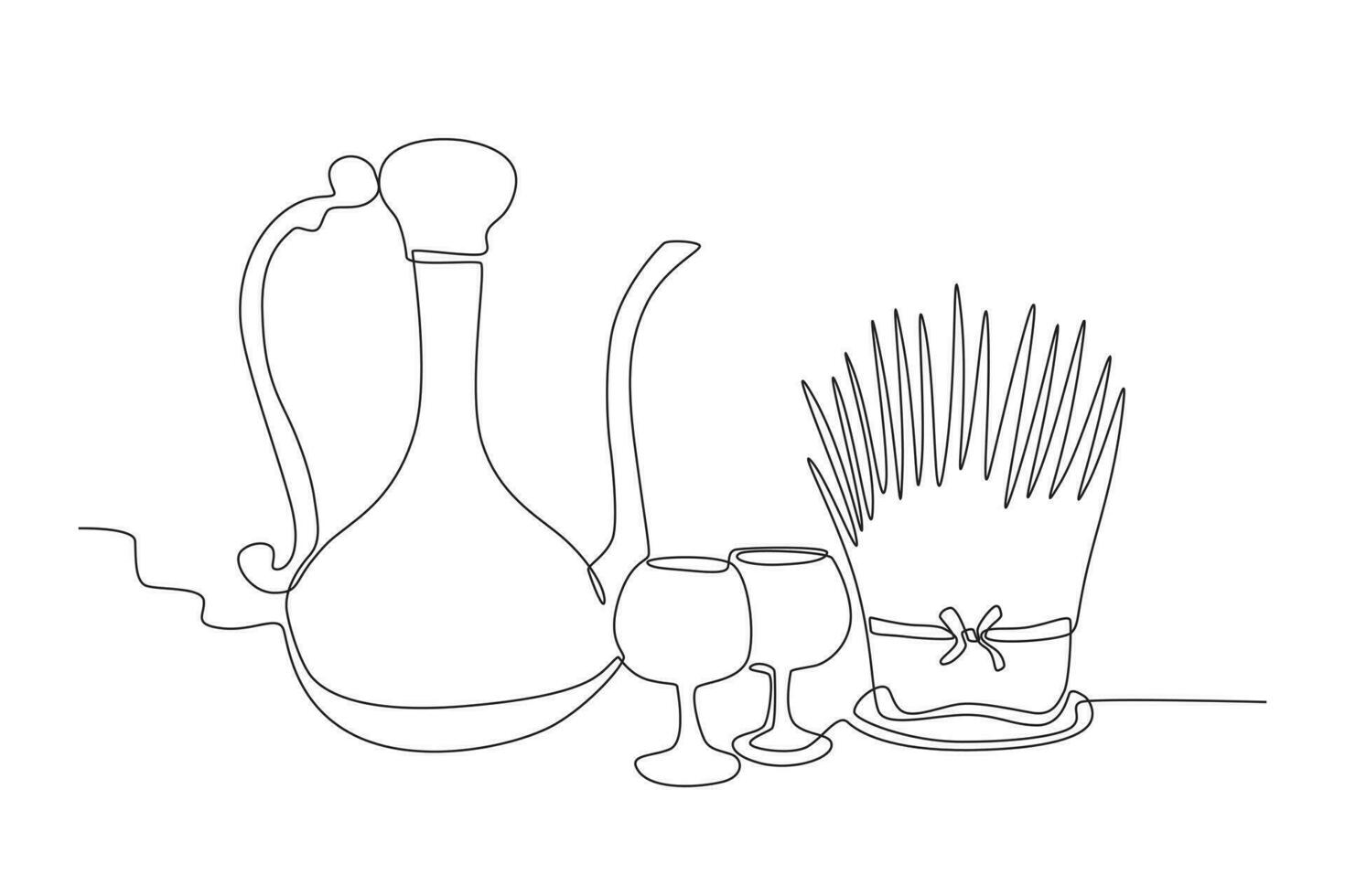 utensils on Nowruz celebrations vector