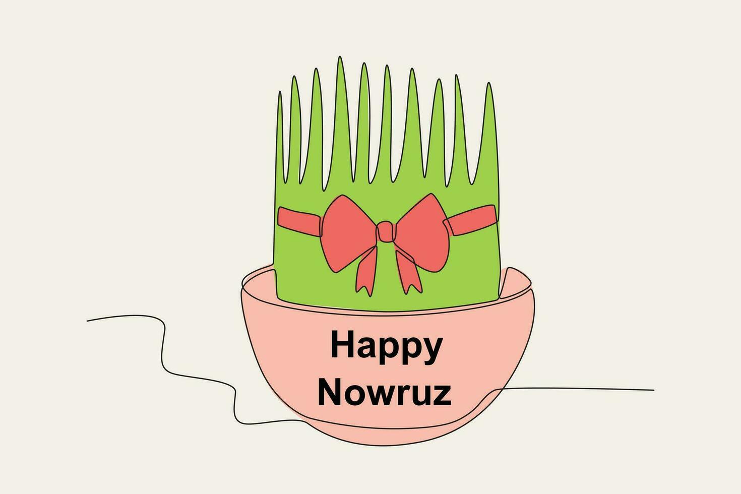 A pile of rice on Nowruz celebration vector