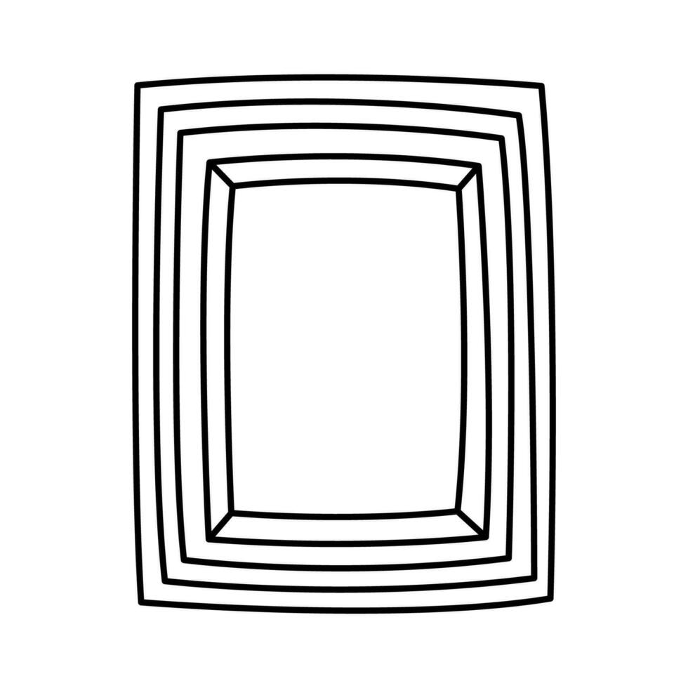 Simple vintage hand drawn doodle frame or border vector