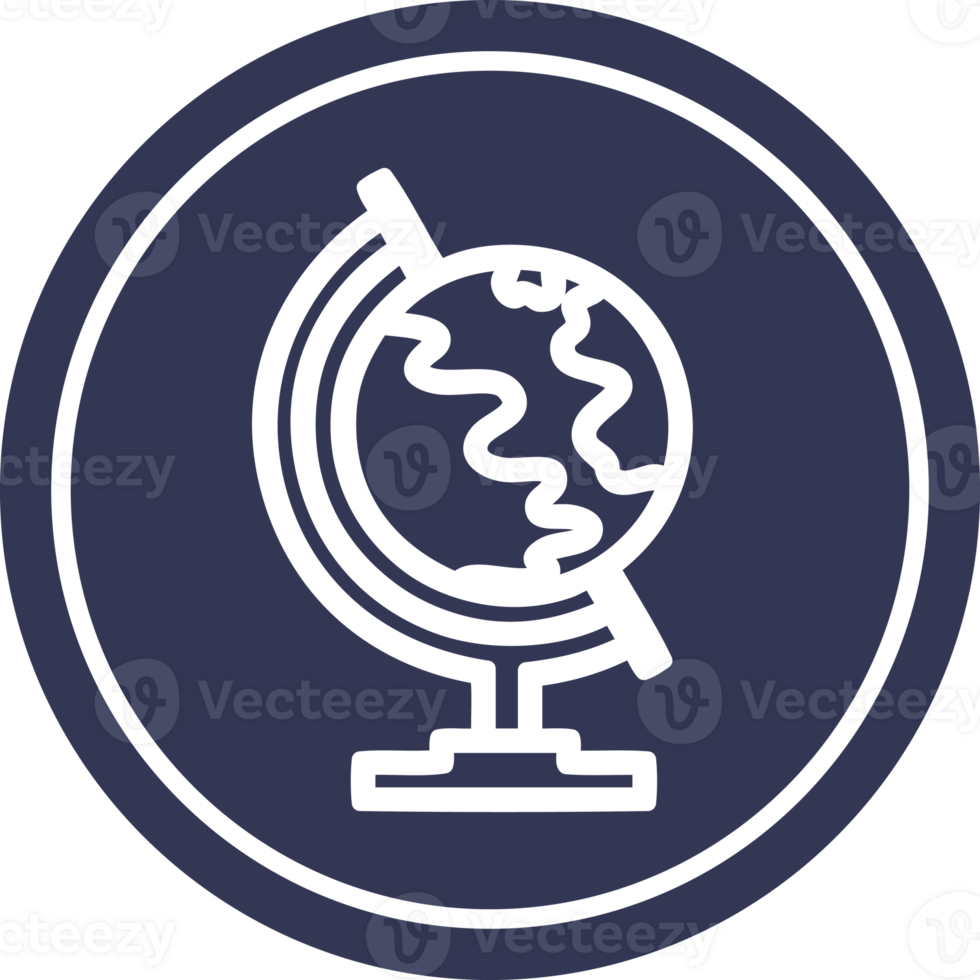 globe map circular icon png