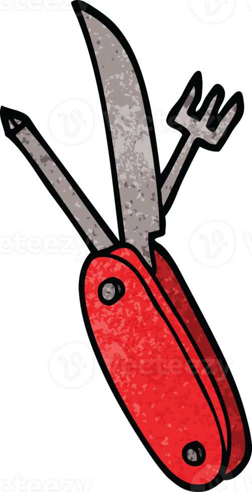 cartoon doodle pen knife png