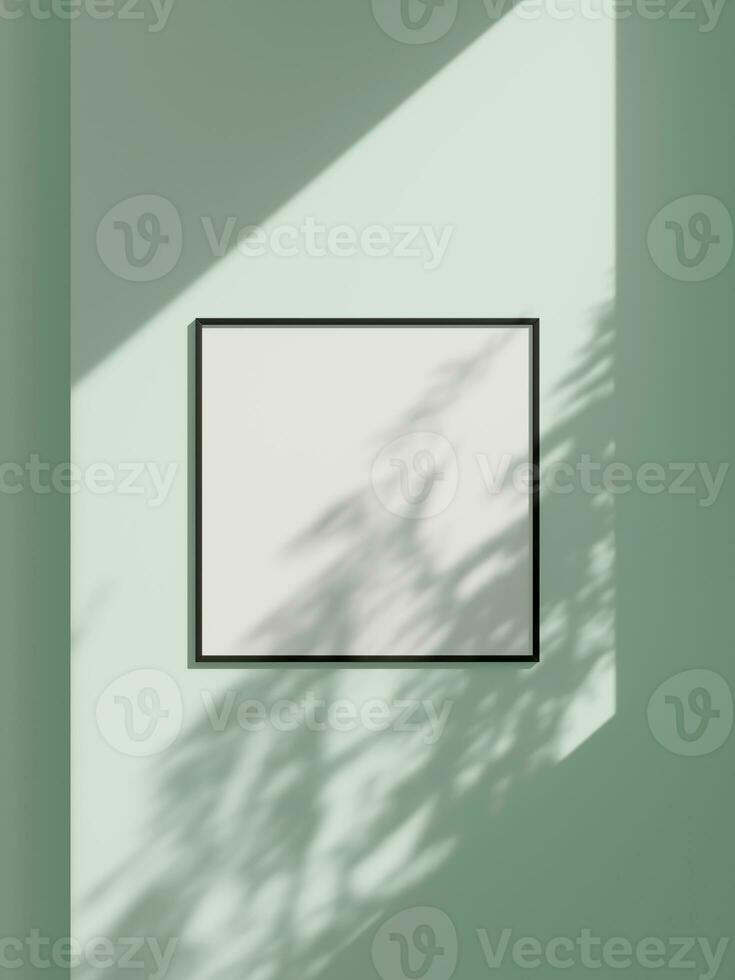 interior póster marco Bosquejo con hoja sombra foto