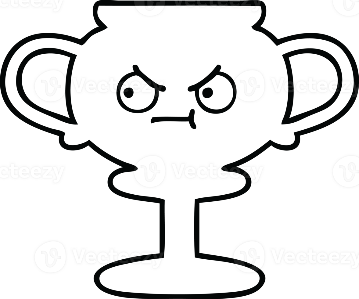 line drawing cartoon trophy png
