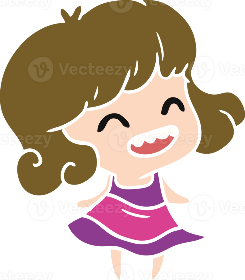 cartoon of cute kawaii girl png