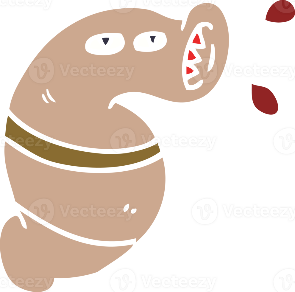 cartoon doodle monster leech png