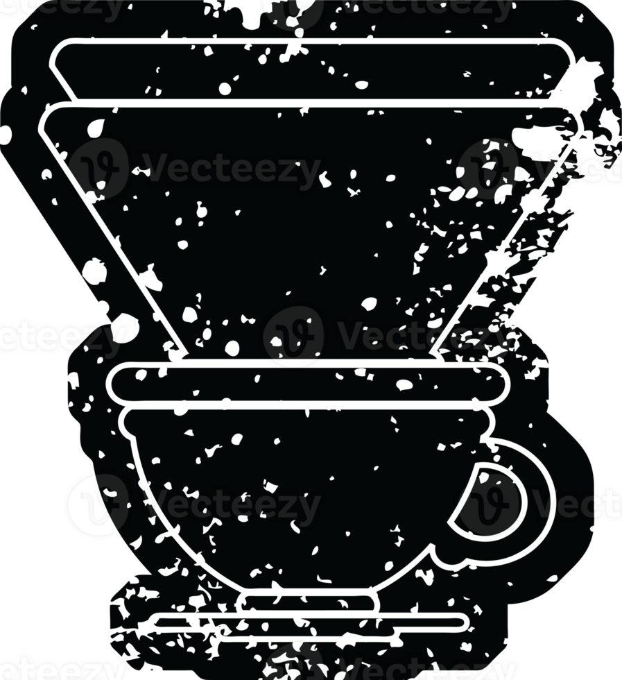 Distressed effect Coffee filter png