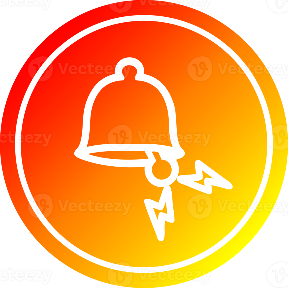 ringing bell circular in hot gradient spectrum 36376060 PNG