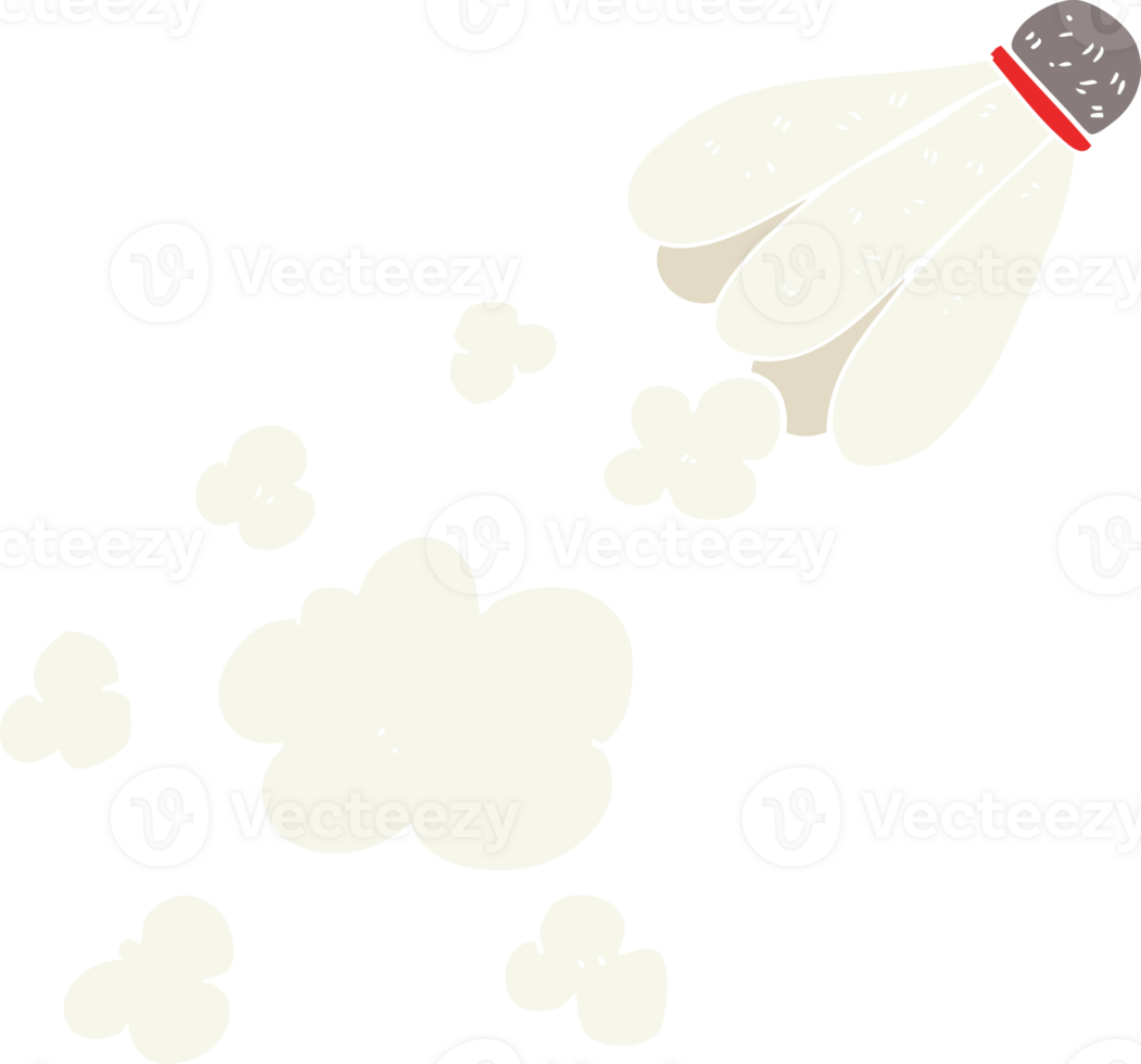 flat color illustration of a cartoon badminton shuttlecock png