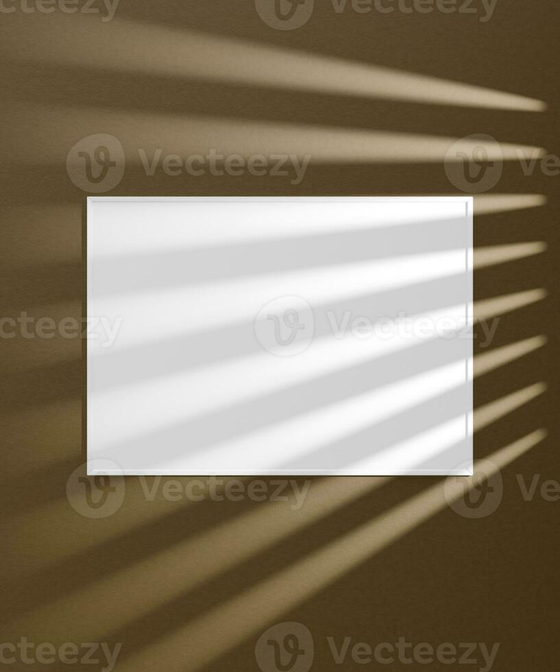 Empty framed canvas for mockups and art illustrations photo