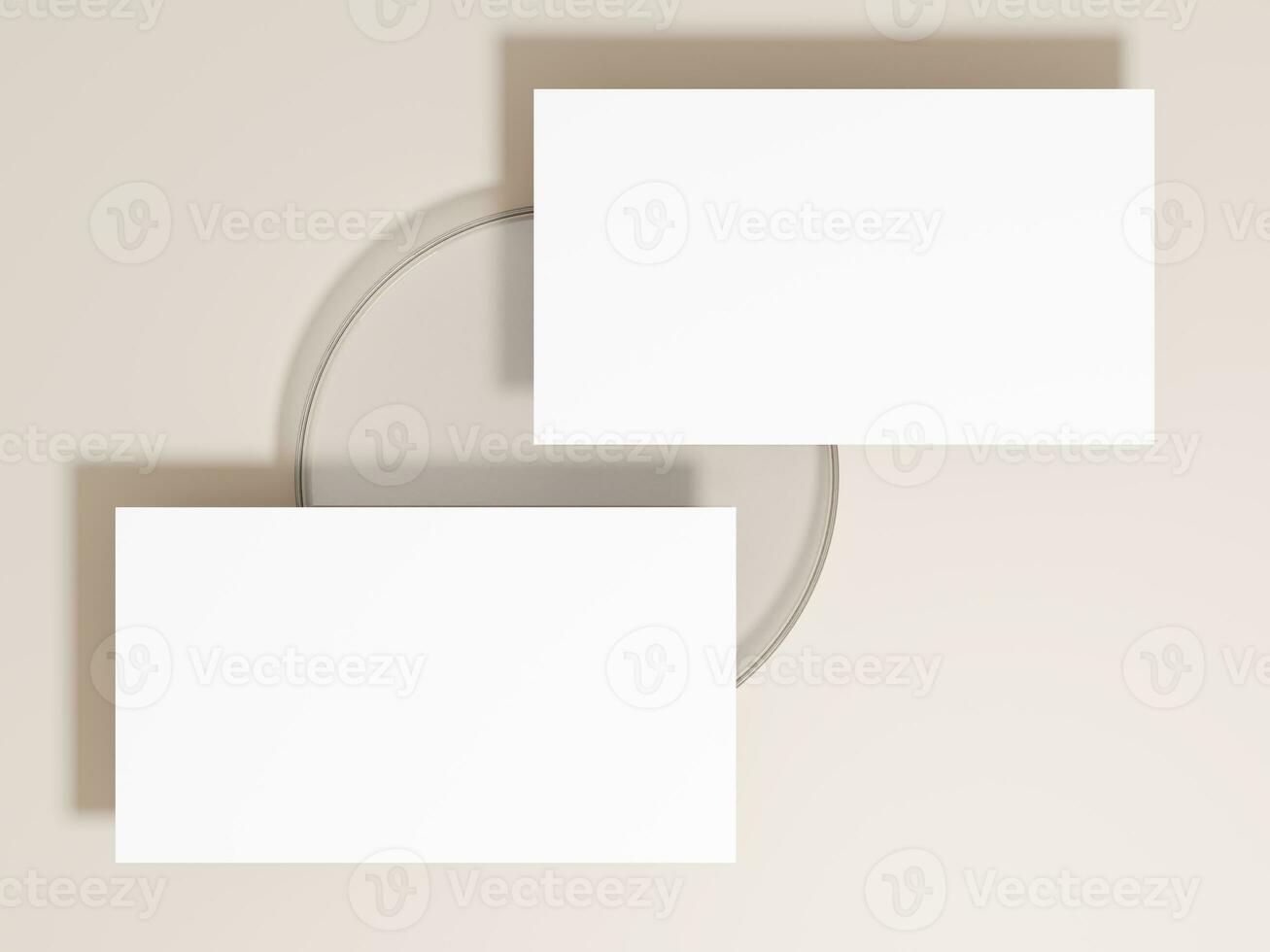 blanco negocio tarjeta Bosquejo con minimalista marrón antecedentes foto