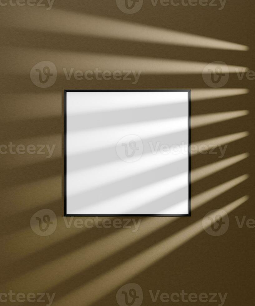 Empty framed canvas for mockups and art illustrations photo