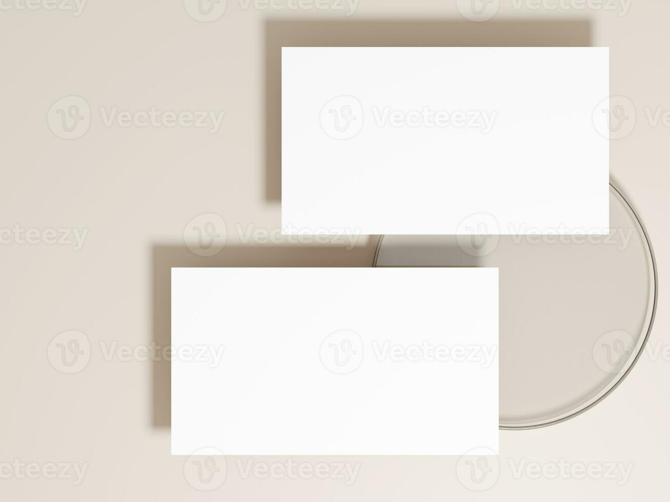 blanco negocio tarjeta Bosquejo con minimalista marrón antecedentes foto