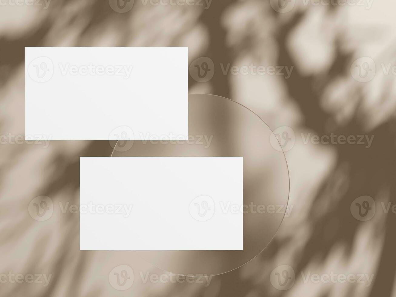 Realistic floating business branding cards template mockup with shadows photo