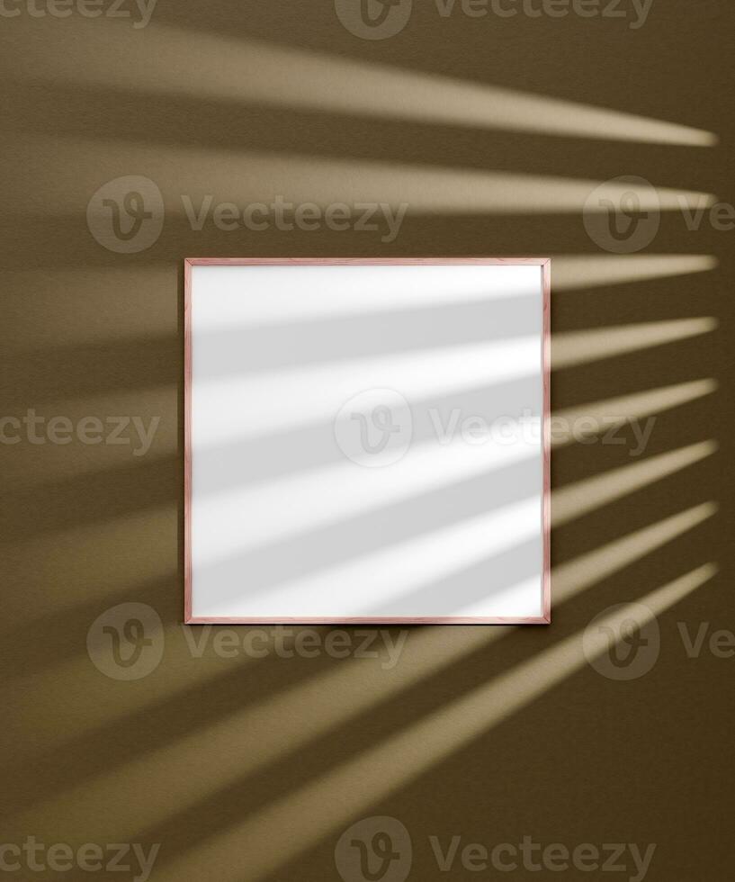 Empty framed canvas for mockups and art illustrations photo