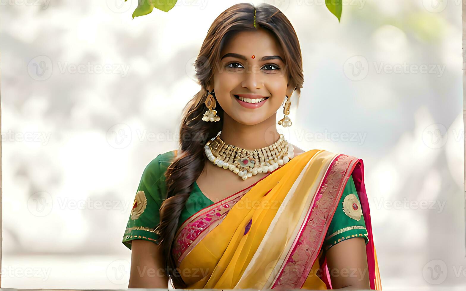 AI generated Potrait of Beautiful Woman Giving Pose to Camera photo