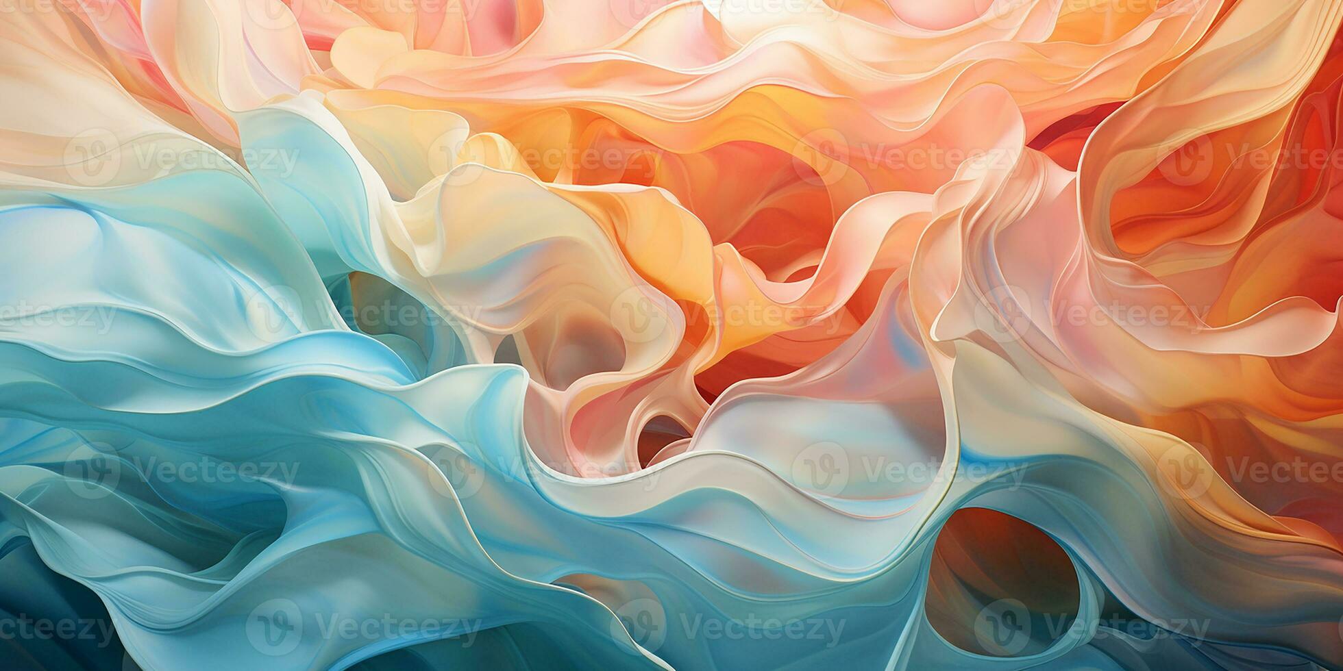 AI generated Abstract fluid art background. Wavy and flowing ink with swirl texture. Multicolored liquid watercolor painting technique. Generative AI photo
