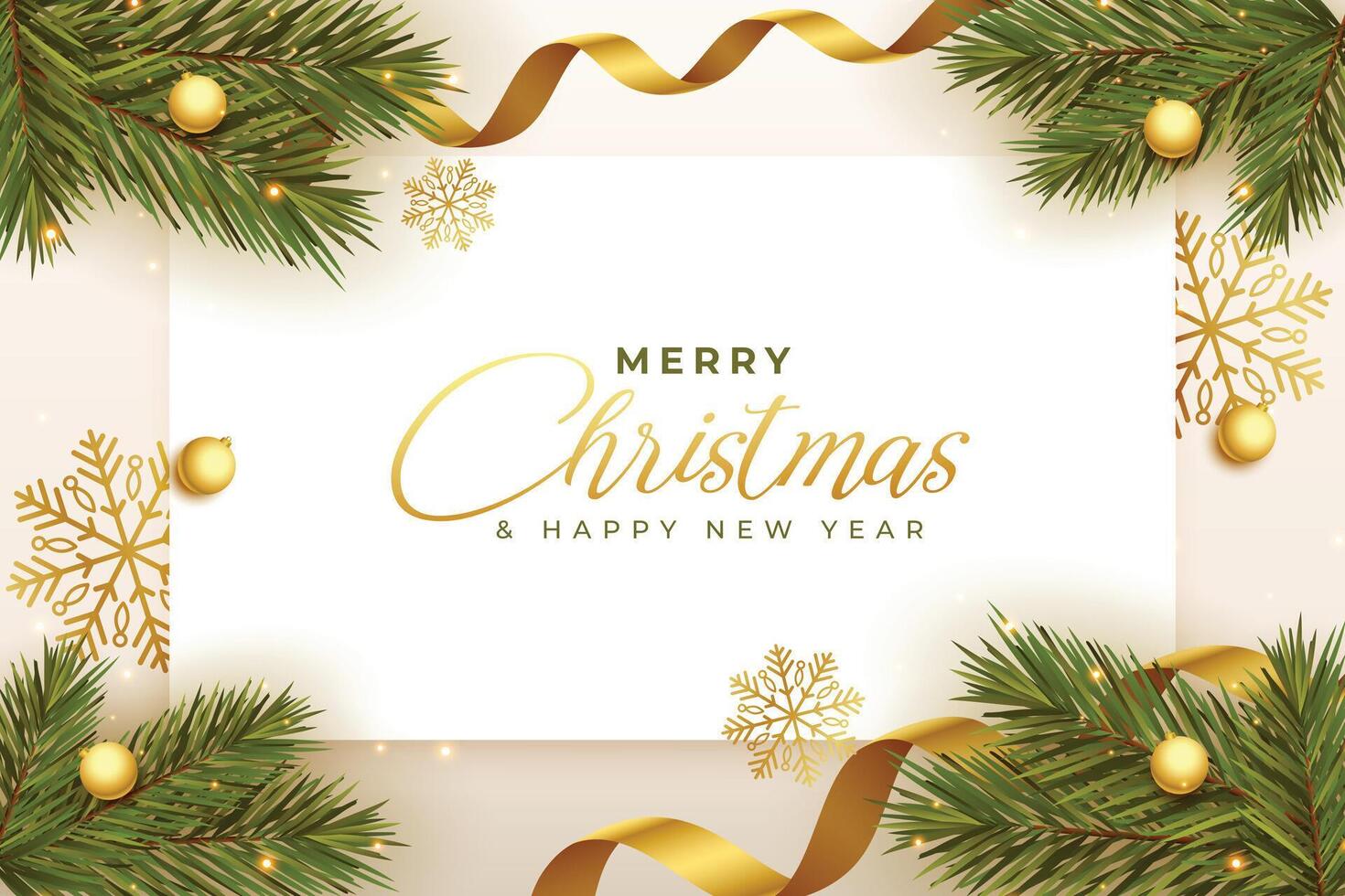 merry christmas holiday background in 3d realistic style vector