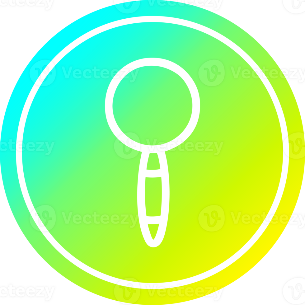 magnifying glass circular in cold gradient spectrum png