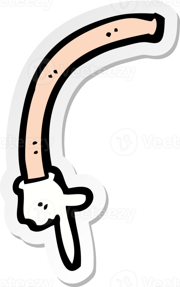 sticker of a cartoon pointing arm png