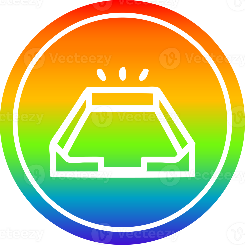empty in tray circular in rainbow spectrum png