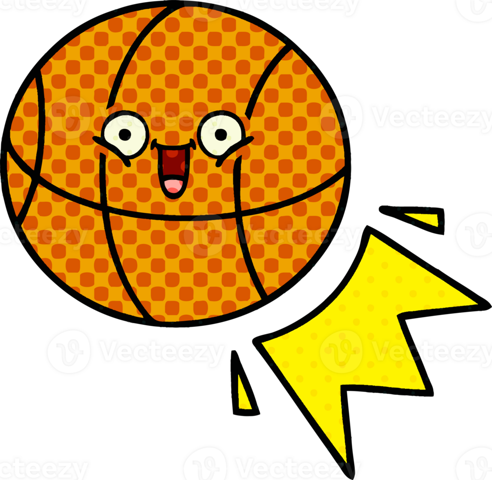 serietidning stil tecknad basket png