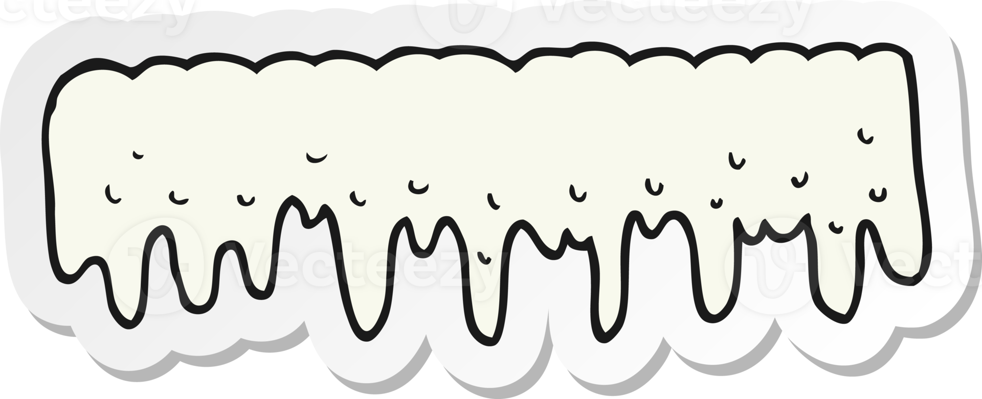 sticker of a cartoon dripping splat png