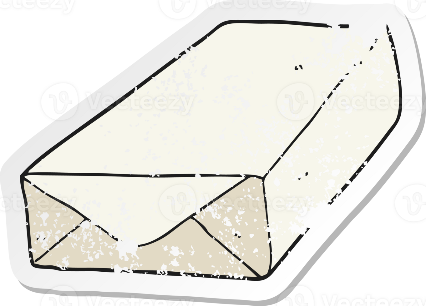 retro distressed sticker of a cartoon pack of office paper png