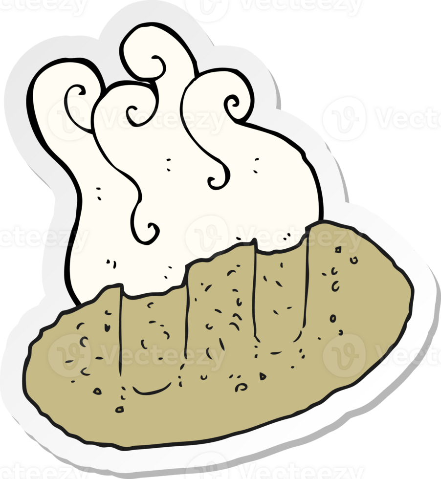 sticker of a cartoon bread png
