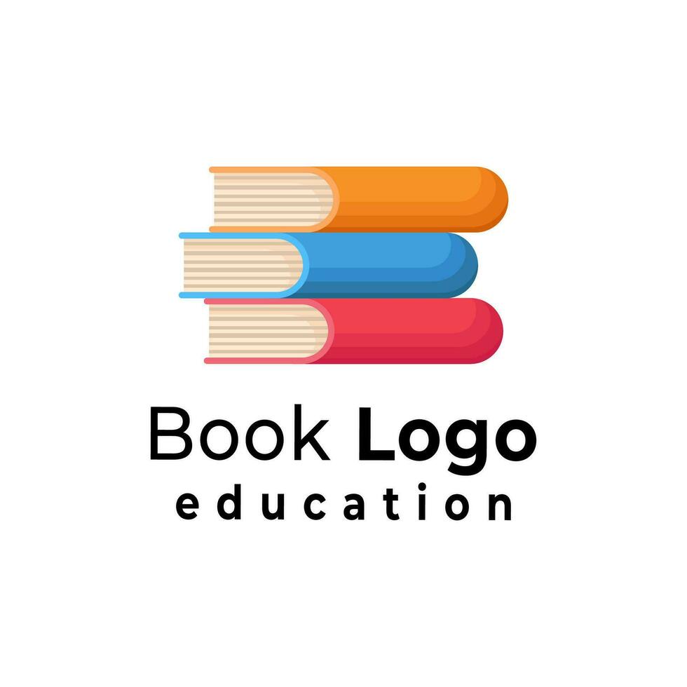 libro logo vector diseño