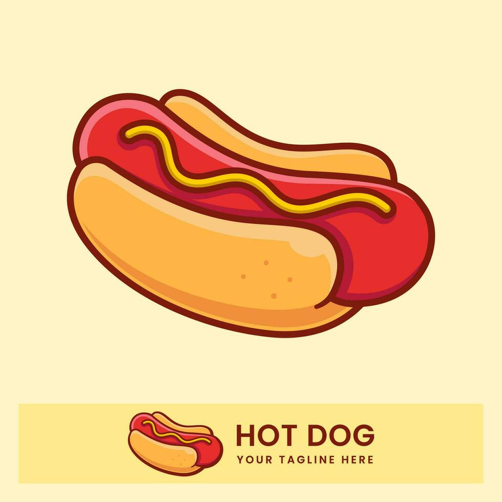 Flavorful Hotdog Vector