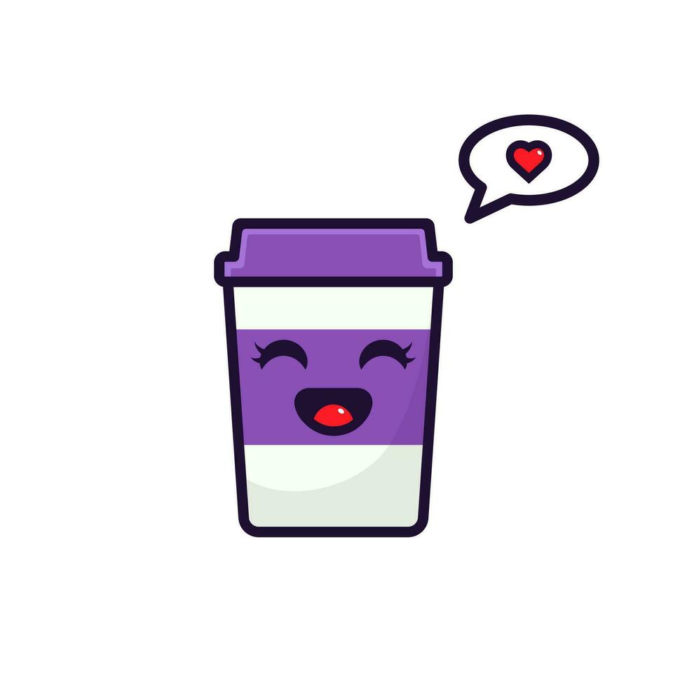 Cute cup vector design character