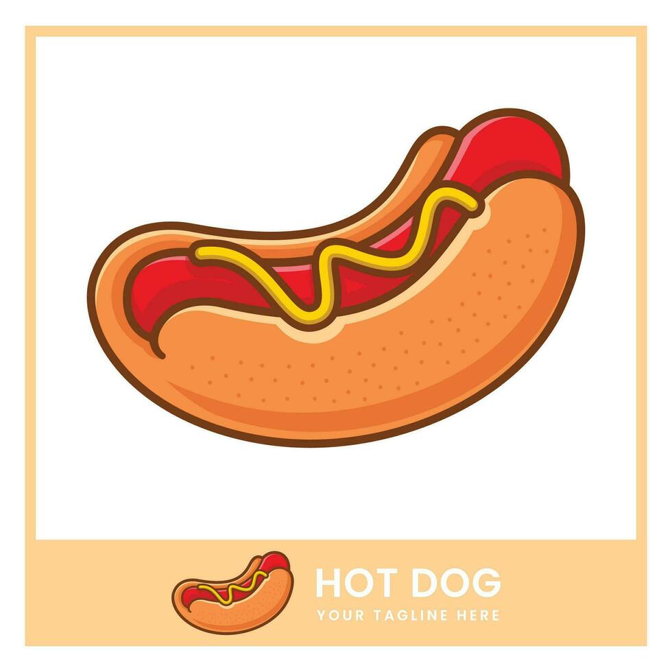 diseño de vector de perrito caliente