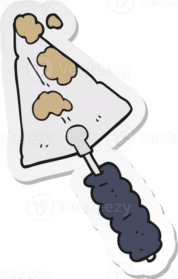 sticker of a cartoon trowel png
