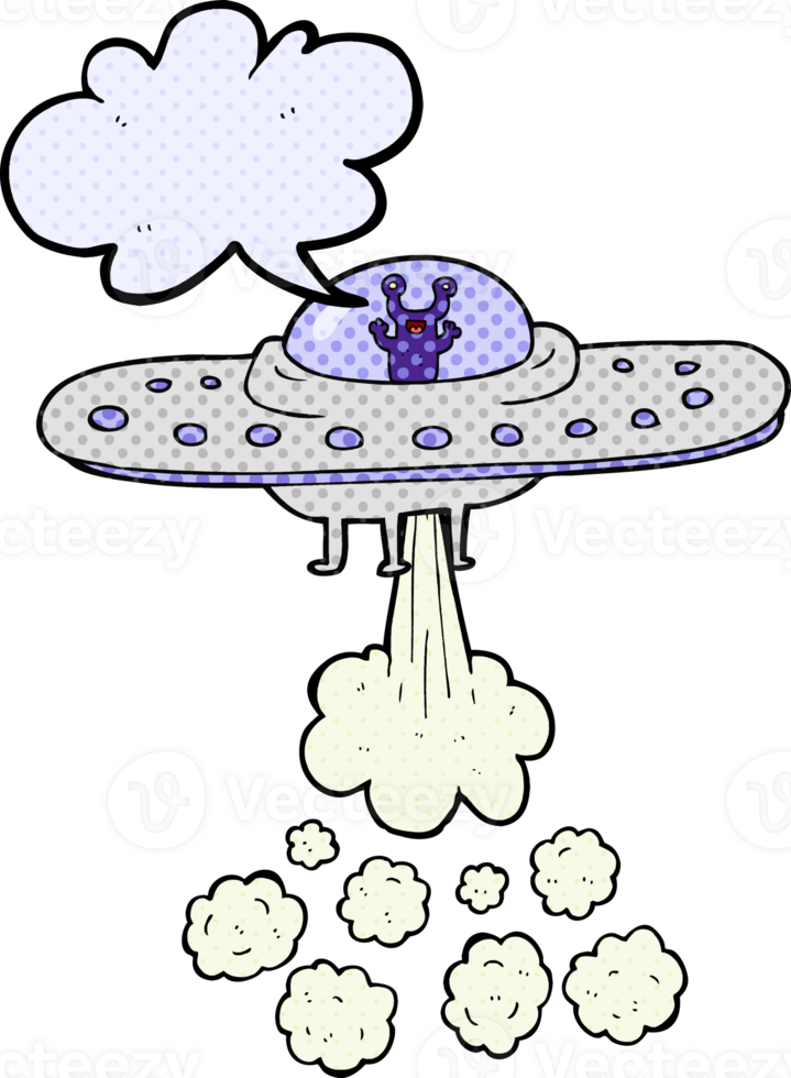 comic book speech bubble cartoon flying saucer png